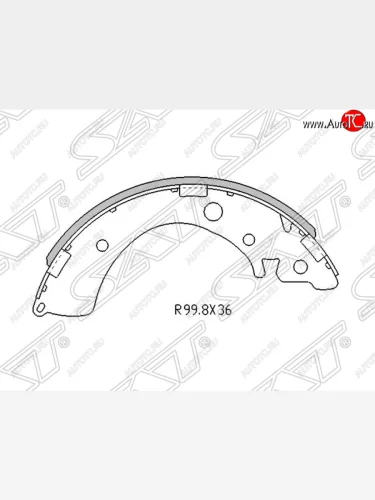 Колодки тормозные задние SAT Honda Civic EP хэтчбэк 3 дв. дорестайлинг (2000-2003)