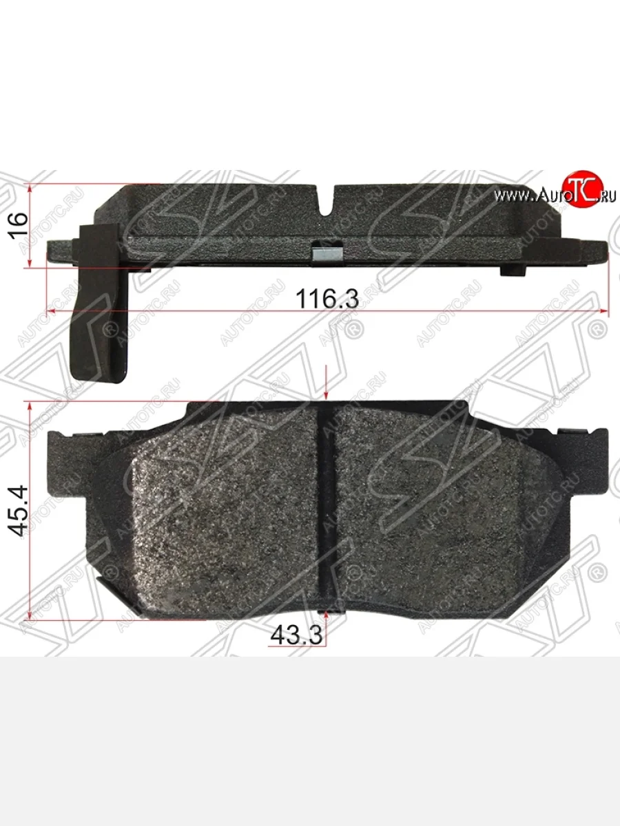 Колодки тормозные передние SAT Honda Fit 1 GD дорестайлинг (2001-2004)  в Перми Пермском крае