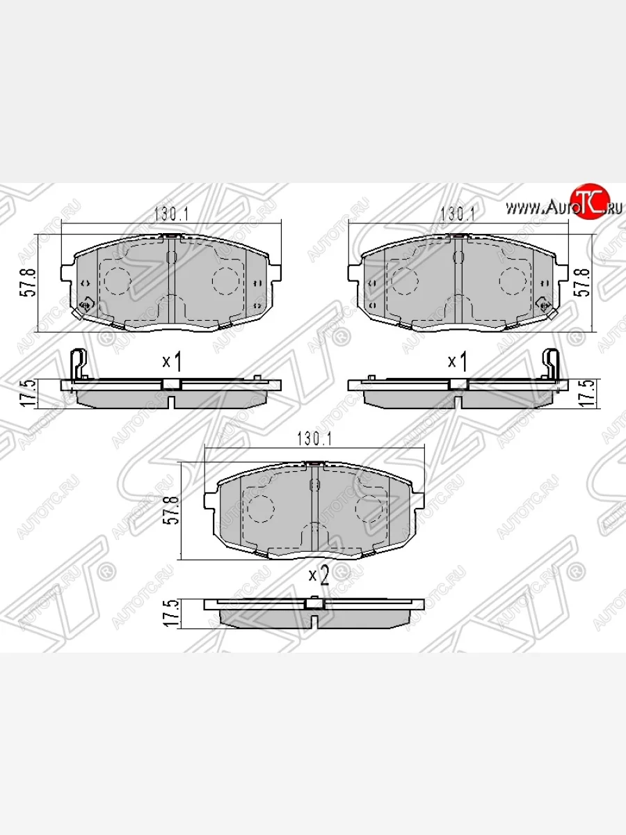 Колодки тормозные передние SAT Hyundai Creta GS дорестайлинг (2015-2019)  в Самаре Самарской области