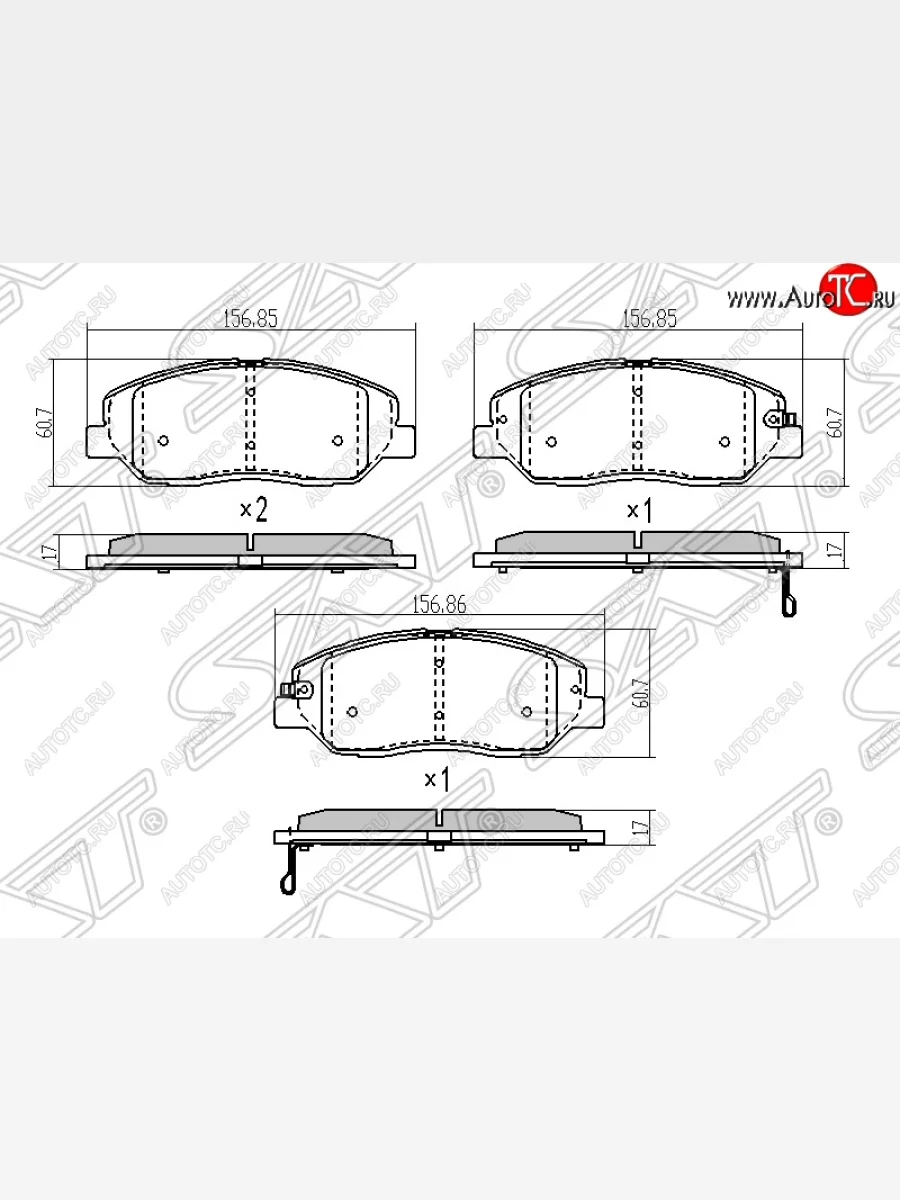 Колодки тормозные SAT (передние) Hyundai Santa Fe CM рестайлинг (2009-2012)  в Самаре Самарской области