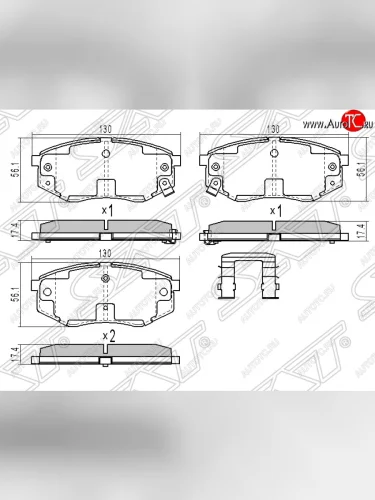 Колодки тормозные SAT (передние) Hyundai IX35 LM дорестайлинг (2009-2013)