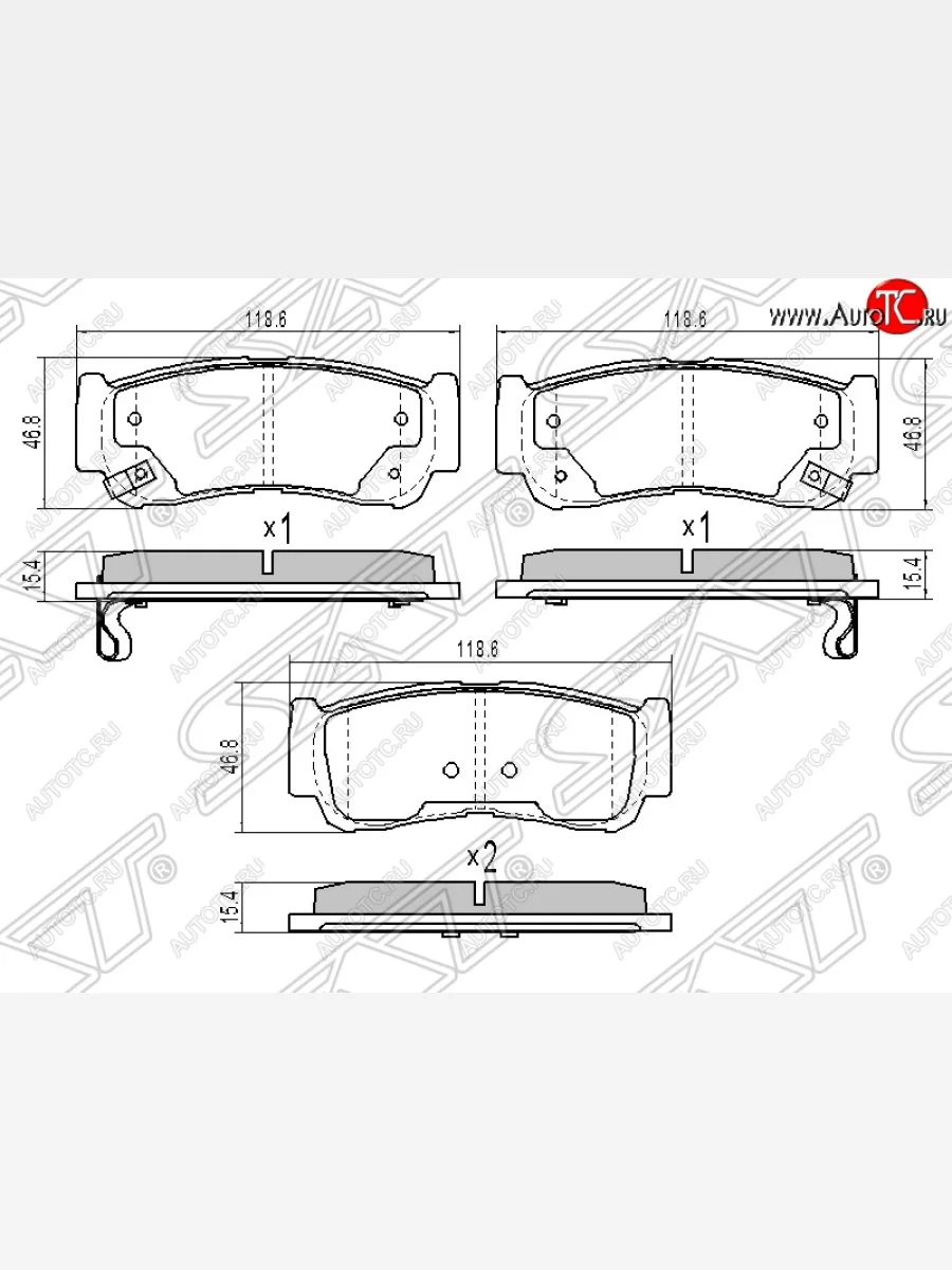 Колодки тормозные SAT (задние) Hyundai Santa Fe CM рестайлинг (2009-2012)  в Самаре Самарской области
