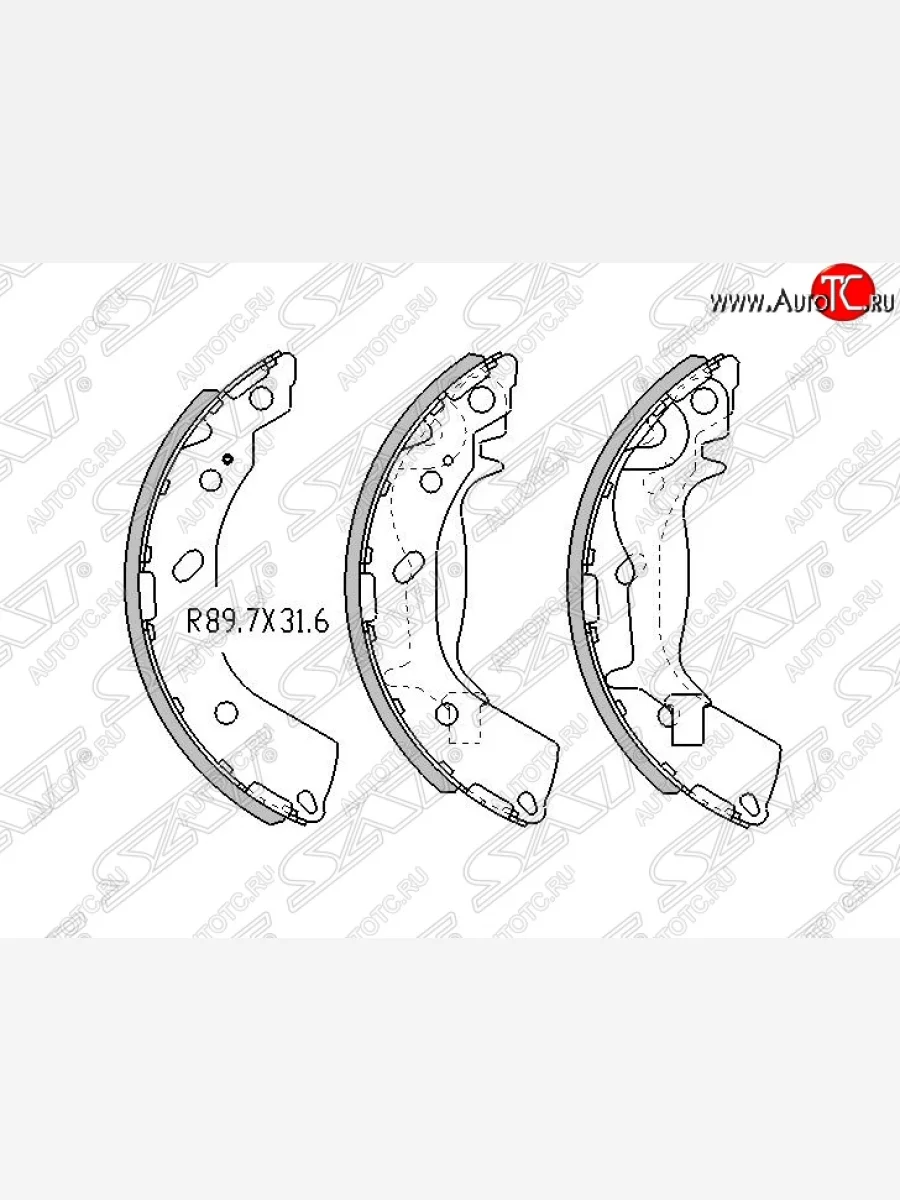 Колодки тормозные задние SAT Hyundai Getz TB хэтчбэк 5 дв. дорестайлинг (2002-2005)  в Керчи Республика Крым