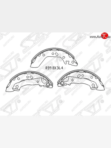 Колодки тормозные SAT (задние) Hyundai Accent  2 LC (1999-2012) седан дорестайлинг (ТагАЗ)