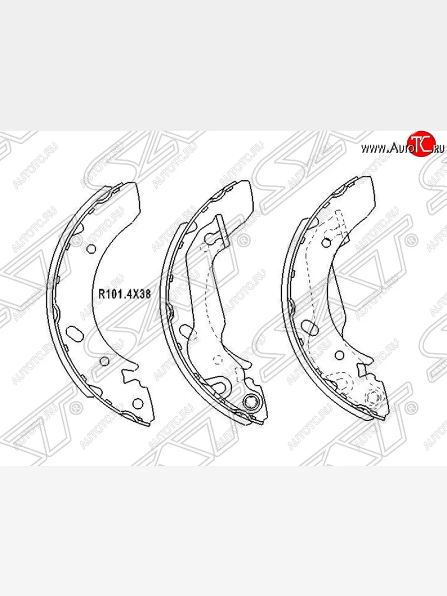 Колодки тормозные SAT (задние) Hyundai Matrix 1 FC дорестайлинг (2001-2005)  с доставкой в г. Керчь