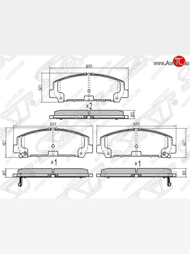 Колодки тормозные SAT (передние) INFINITI QX80 Z62 дорестайлинг (2013-2014)