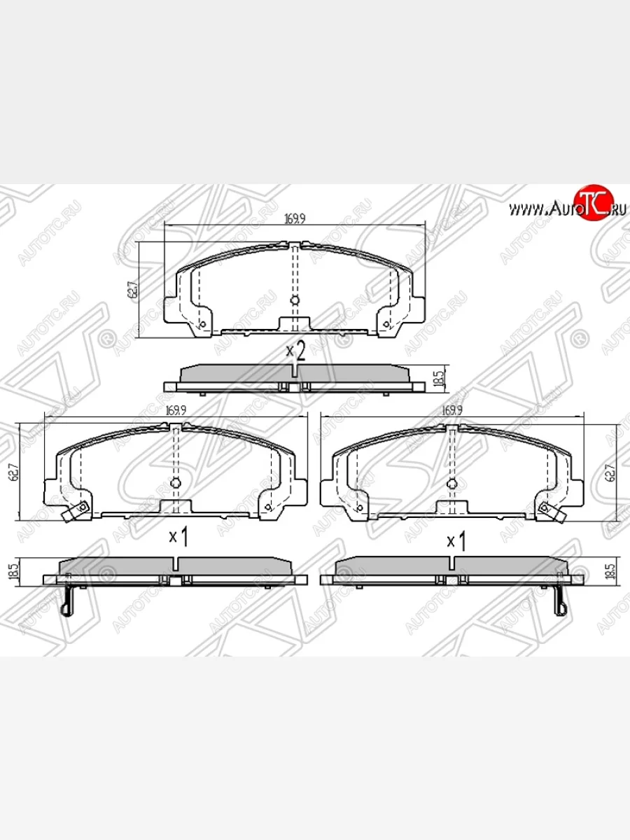Колодки тормозные SAT (передние) INFINITI QX80 Z62 дорестайлинг (2013-2014)  в Керчи Республика Крым