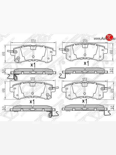 Колодки тормозные SAT (задние) INFINITI QX80 Z62 дорестайлинг (2013-2014)