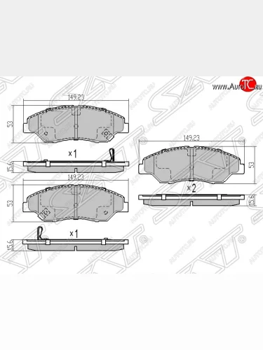 Колодки тормозные SAT (передние) KIA Sportage  1 JA (1993-2006)