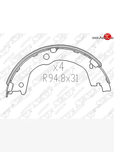 Колодки тормозные SAT (задние) KIA Sorento BL дорестайлинг (2002-2006)