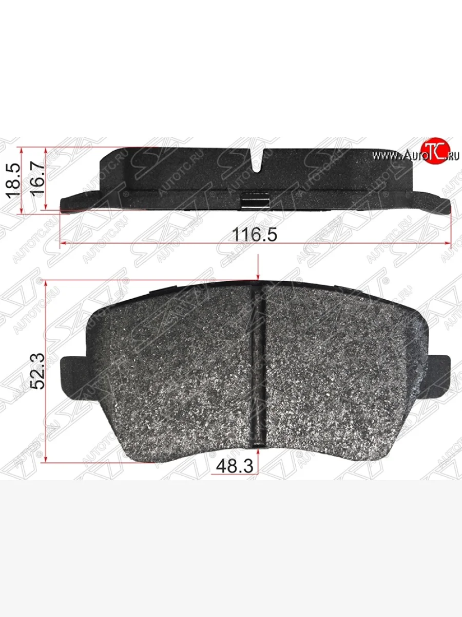 Колодки тормозные SAT (передние) Nissan Tiida 1 C11 хэтчбэк дорестайлинг, Япония (2004-2007)  в Самаре Самарской области