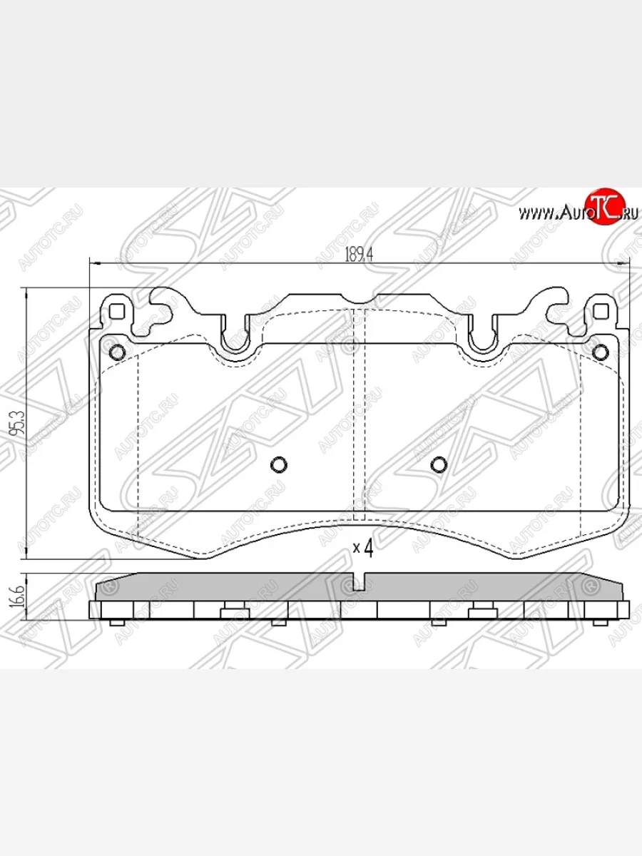 Колодки тормозные SAT (передние) Land Rover Range Rover 3 L322 дорестайлинг (2002-2006)  в Перми Пермском крае