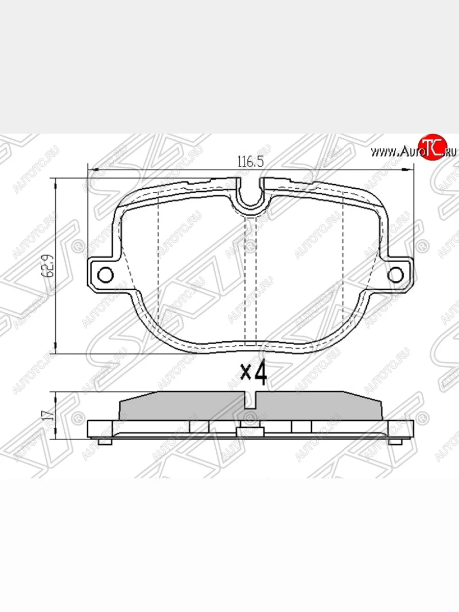 Колодки тормозные SAT (задние) Land Rover Range Rover 3 L322 дорестайлинг (2002-2006)  в Перми Пермском крае