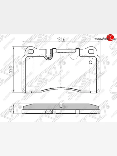 Колодки тормозные SAT (передние) Land Rover Range Rover 3 L322 дорестайлинг (2002-2006)