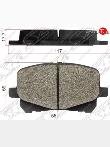 Колодки тормозные SAT (передние) Toyota Nadia  XN10 (1998-2003) дорестайлинг, рестайлинг минивэн