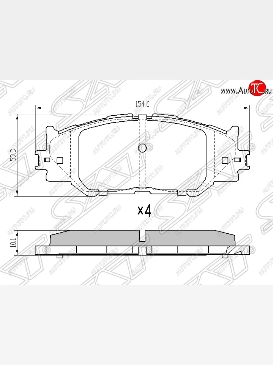 Колодки тормозные SAT (передние) Lexus IS250 XE20 седан дорестайлинг (2005-2013)  в Керчи Республика Крым