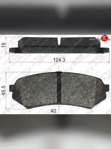 Колодки тормозные SAT (задние) Toyota Land Cruiser 10 100 1-ый рестайлинг (2002-2005)