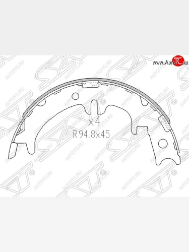 Колодки тормозные SAT (ручного тормоза) Lexus RX300 XU30 дорестайлинг (2003-2006)
