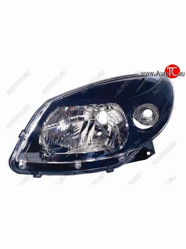 Фара BRIGHTROAD (чёрная, левая) Renault Sandero Stepway 1 (2010-2014)