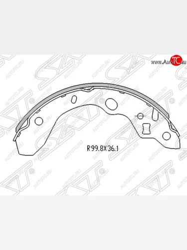 Колодки тормозные задние SAT  Mazda 323/Familia седан BJ дорестайлинг (1998-2000)