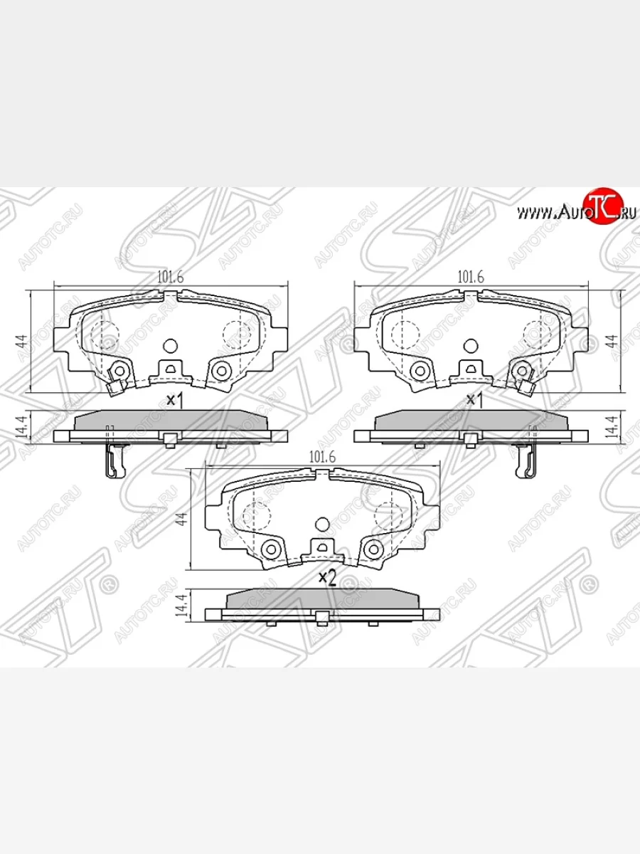 Колодки тормозные SAT (задние) Mazda 3/Axela BM дорестайлинг седан (2013-2016)  в Керчи Республика Крым