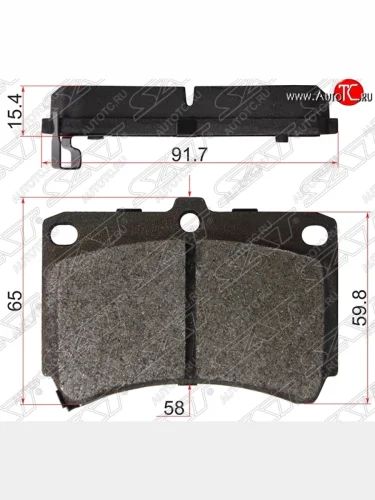 Колодки тормозные SAT (передние) Mazda Demio 3 DE дорестайлинг (2007-2011)
