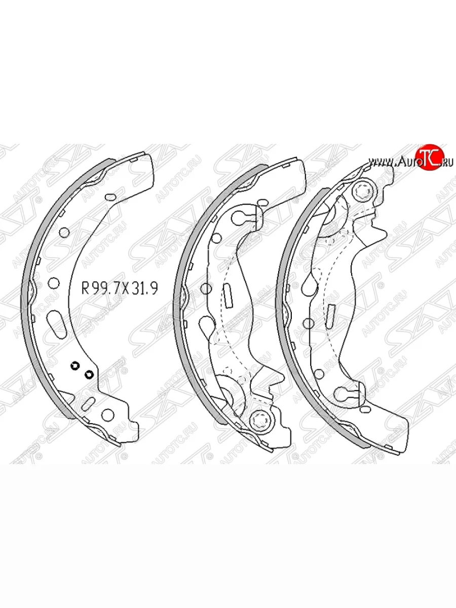 Колодки тормозные задние SAT Mazda Demio 3 DE дорестайлинг (2007-2011)  в Перми Пермском крае