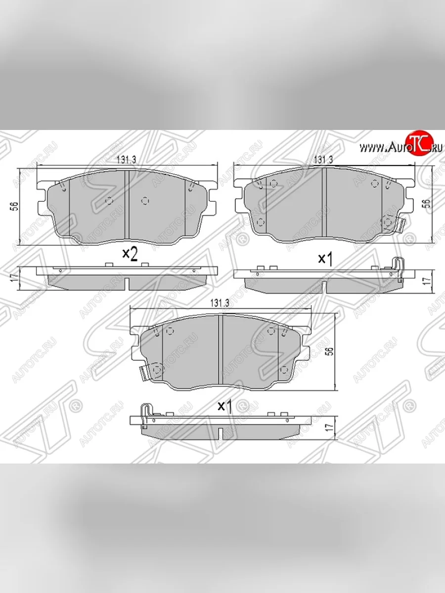 Колодки тормозные SAT (передние) Mazda 6 GG лифтбэк дорестайлинг (2002-2005)  в Керчи Республика Крым
