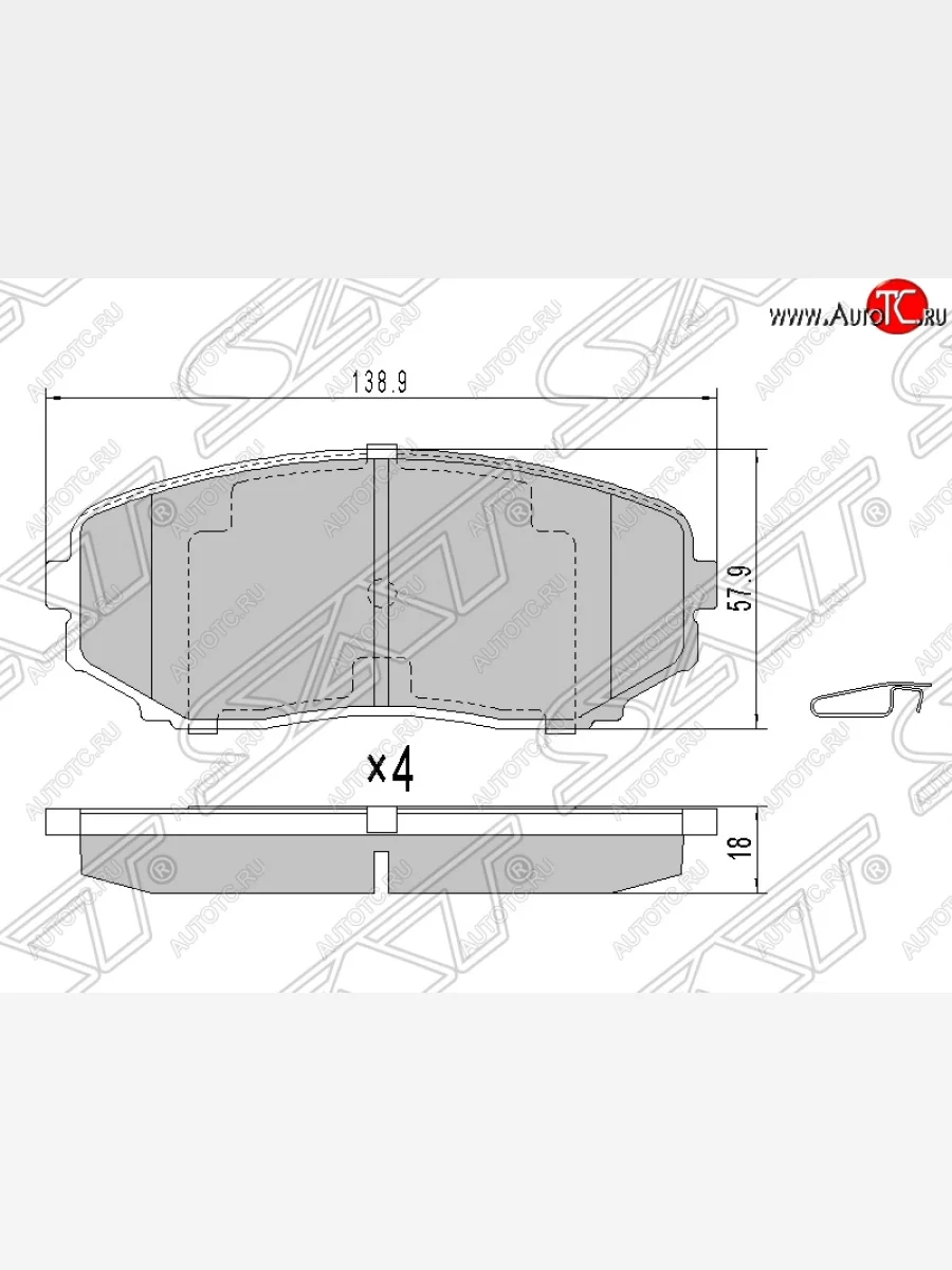 Колодки тормозные SAT (передние) Mazda CX-7 ER дорестайлинг (2006-2010)  в Керчи Республика Крым
