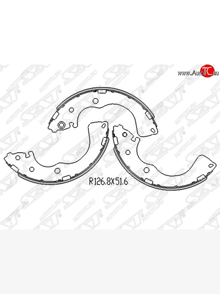 Колодки тормозные SAT (задние) Mazda MPV LW дорестайлинг (1999-2002)  с доставкой в г. Пермь