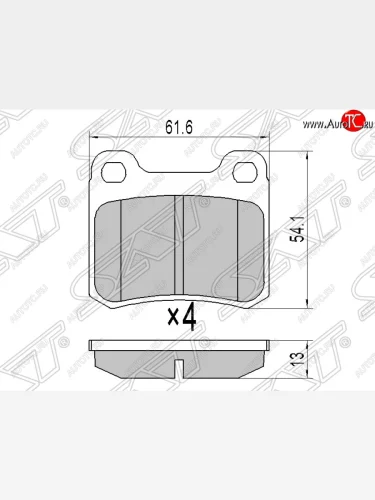 Колодки тормозные задние SAT Mercedes-Benz E-Class S124 универсал рестайлинг (1993-1996)