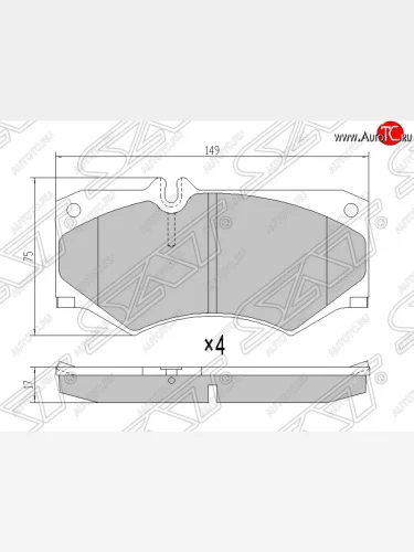 Колодки тормозные SAT (передние) Mercedes-Benz G class  W463 (1989-1994) 5 дв. дорестайлинг