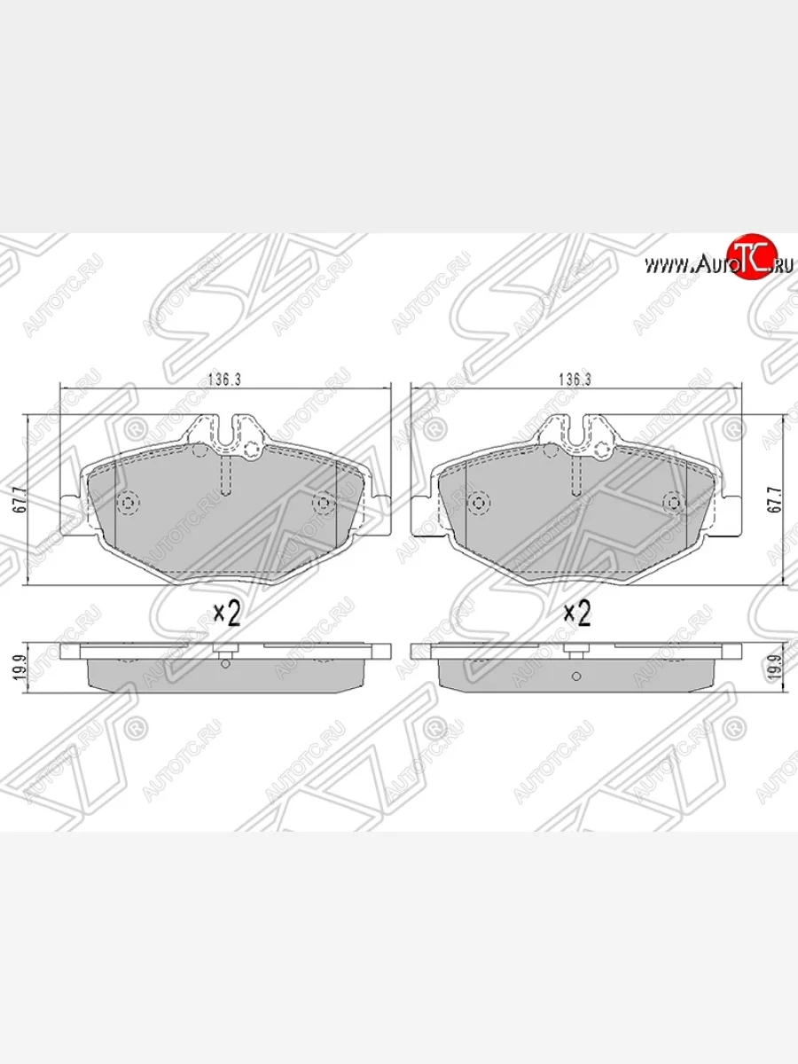 Колодки тормозные SAT (передние)  Mercedes-Benz E-Class (2002-2009) W211  в Самаре Самарской области