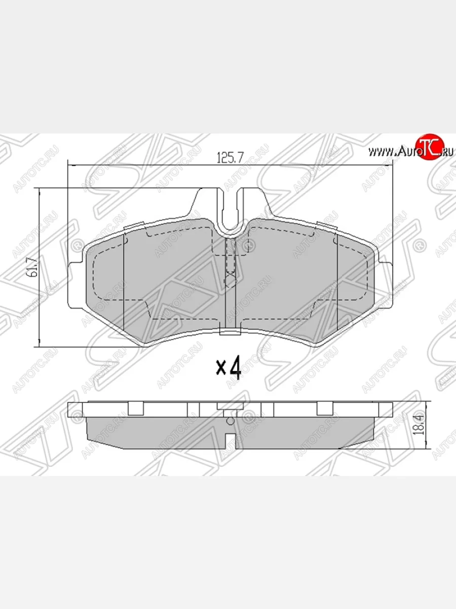 Колодки тормозные задние SAT Mercedes-Benz Sprinter W906 рестайлинг (2014-2018)  в Самаре Самарской области