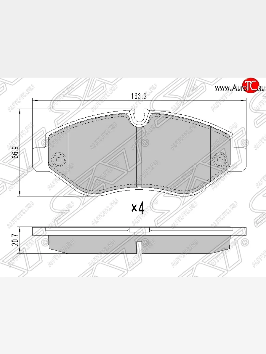 Колодки тормозные SAT (передние)  Mercedes-Benz Sprinter (2006-2013) W906  в Самаре Самарской области