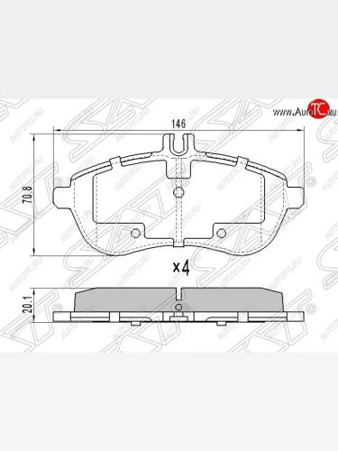 Колодки тормозные SAT (передние) Mercedes-Benz E-Class W212 рестайлинг седан (2013-2017)