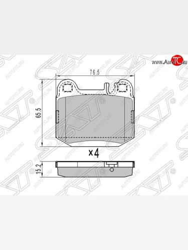 Колодки тормозные SAT (задние) Mercedes-Benz ML class W163 дорестайлинг (1997-2001)
