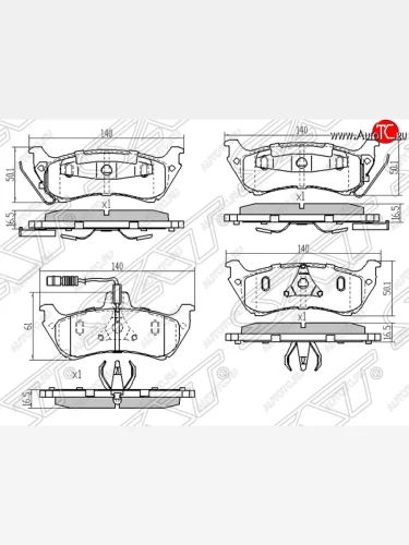 Колодки тормозные SAT (задние) Mercedes-Benz ML class  W163 (1997-2001) дорестайлинг