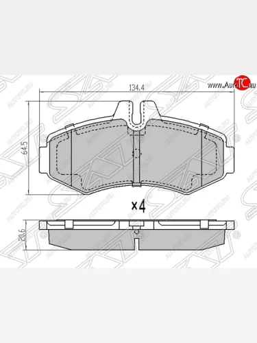 Колодки тормозные SAT (передние) Mercedes-Benz Vito  W638 (1996-2003)