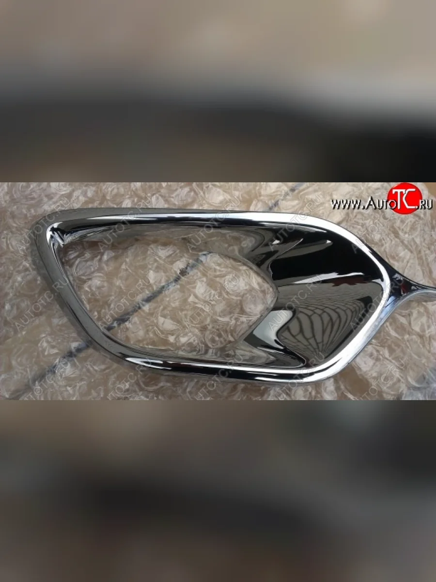 Молдинг хром на решетку бампера под ПТФ SPARD (левый) Renault Logan 2 дорестайлинг (2014-2018)  в Керчи Республика Крым