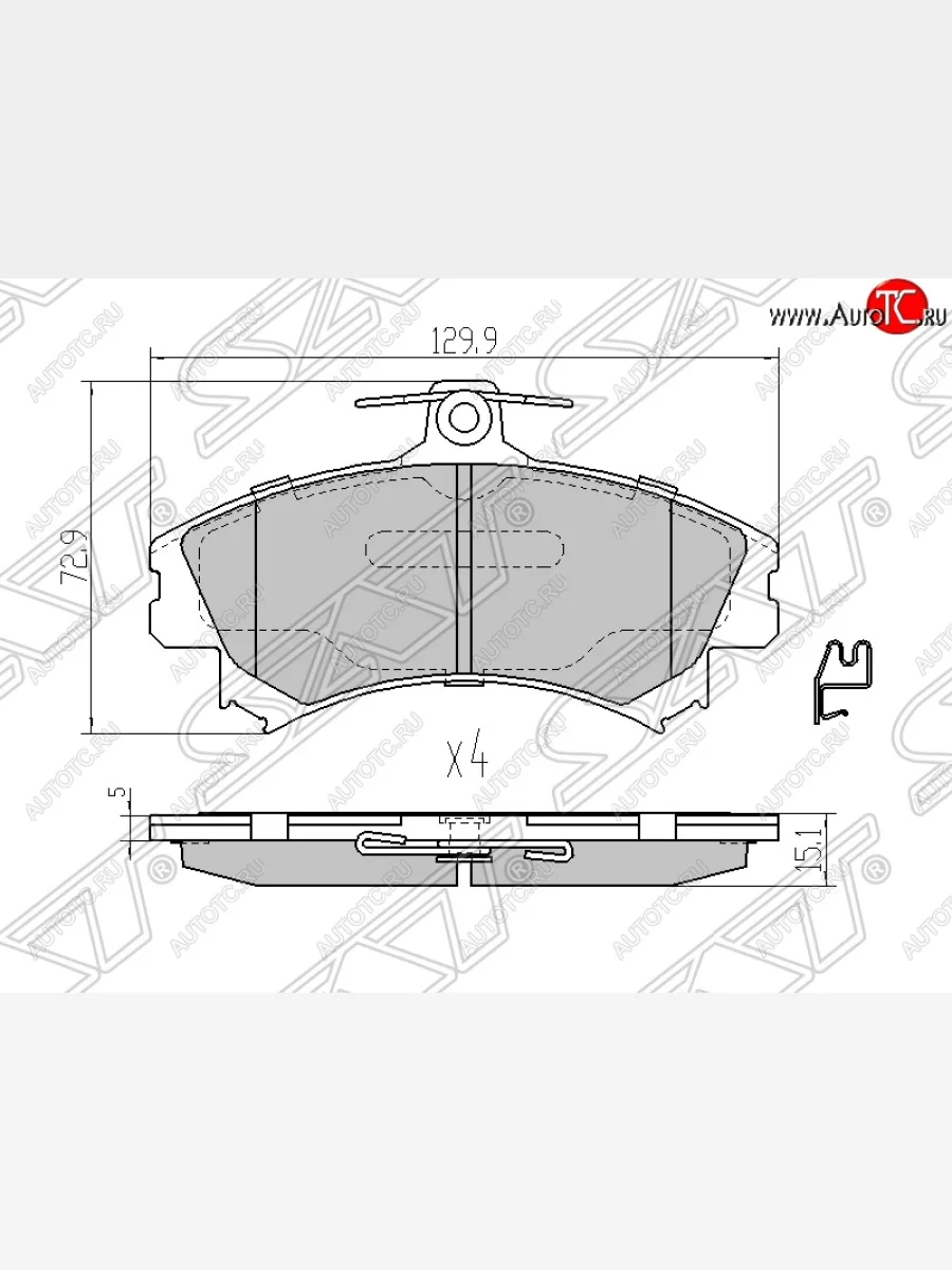 Колодки тормозные SAT (передние) Mitsubishi Colt Z20, Z30 хэтчбэк 3 дв. дорестайлинг (2002-2009)  в Керчи Республика Крым