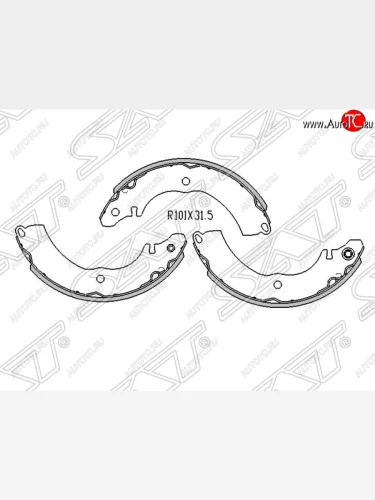 Колодки тормозные SAT (задние) Mitsubishi Lancer 9 CS универсал 1-ый рестайлинг (2003-2005)