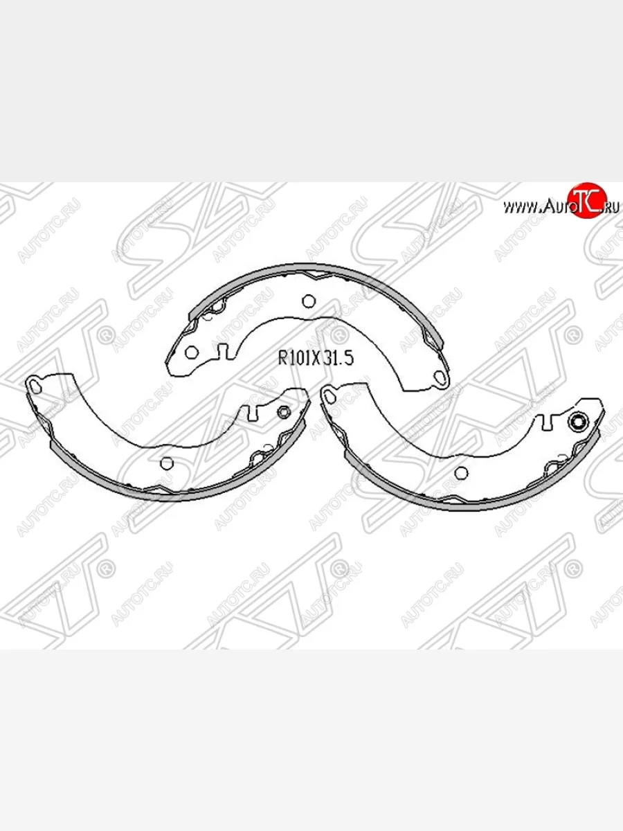 Колодки тормозные SAT (задние) Mitsubishi Colt Z20, Z30 хэтчбэк 3 дв. дорестайлинг (2002-2009)  с доставкой в г. Керчь