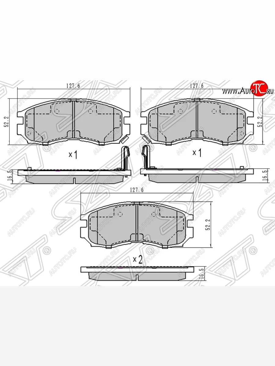 Колодки тормозные SAT (задние) Mitsubishi Pajero 2 V30/V40 5 дв. дорестайлинг (1991-1997)  в Керчи Республика Крым