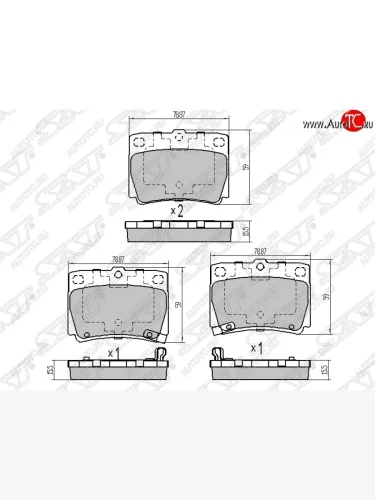 Колодки тормозные SAT (задние) Mitsubishi Pajero Sport PB рестайлинг (2013-2017)