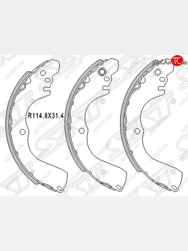 Колодки тормозные SAT (задние) Mitsubishi Outlander CU (2003-2009)