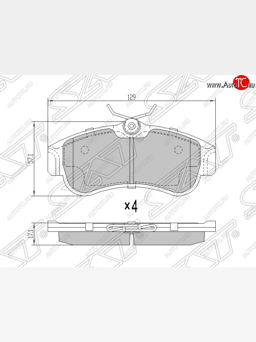 Колодки тормозные SAT (передние) Nissan Bluebird Sylphy G10 седан дорестайлинг (2000-2003)  в Керчи Республика Крым