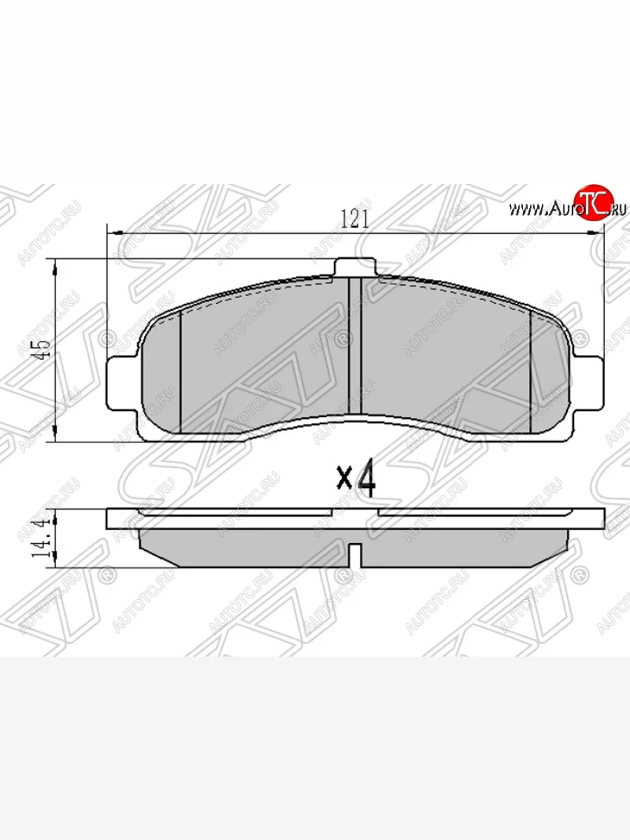 Колодки тормозные SAT (передние) Nissan Micra K11 5 дв. дорестайлинг (1992-2000)  в Воронеже Воронежской области