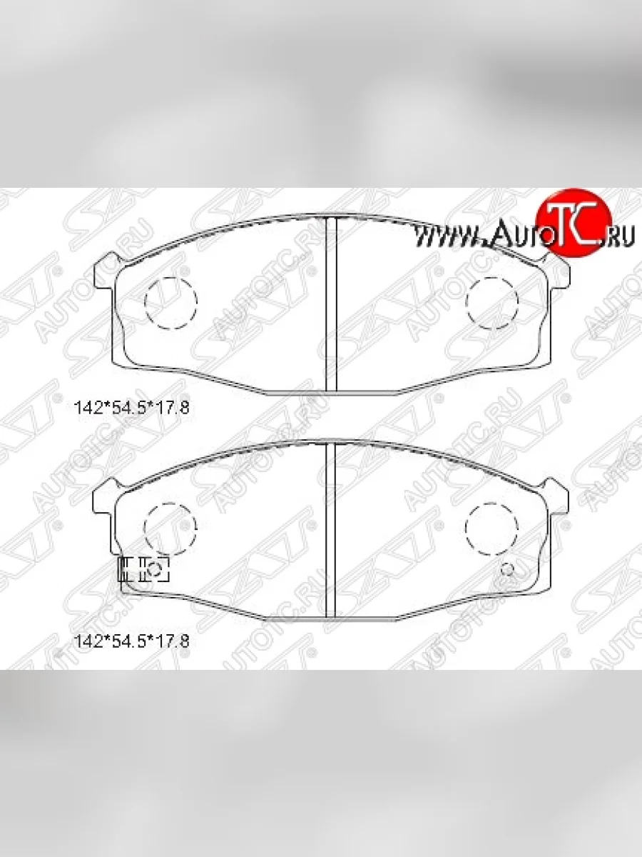 Колодки тормозные SAT (передние) Nissan Atlas F23 правый руль рестайлинг (1992-2007)  в Перми Пермском крае