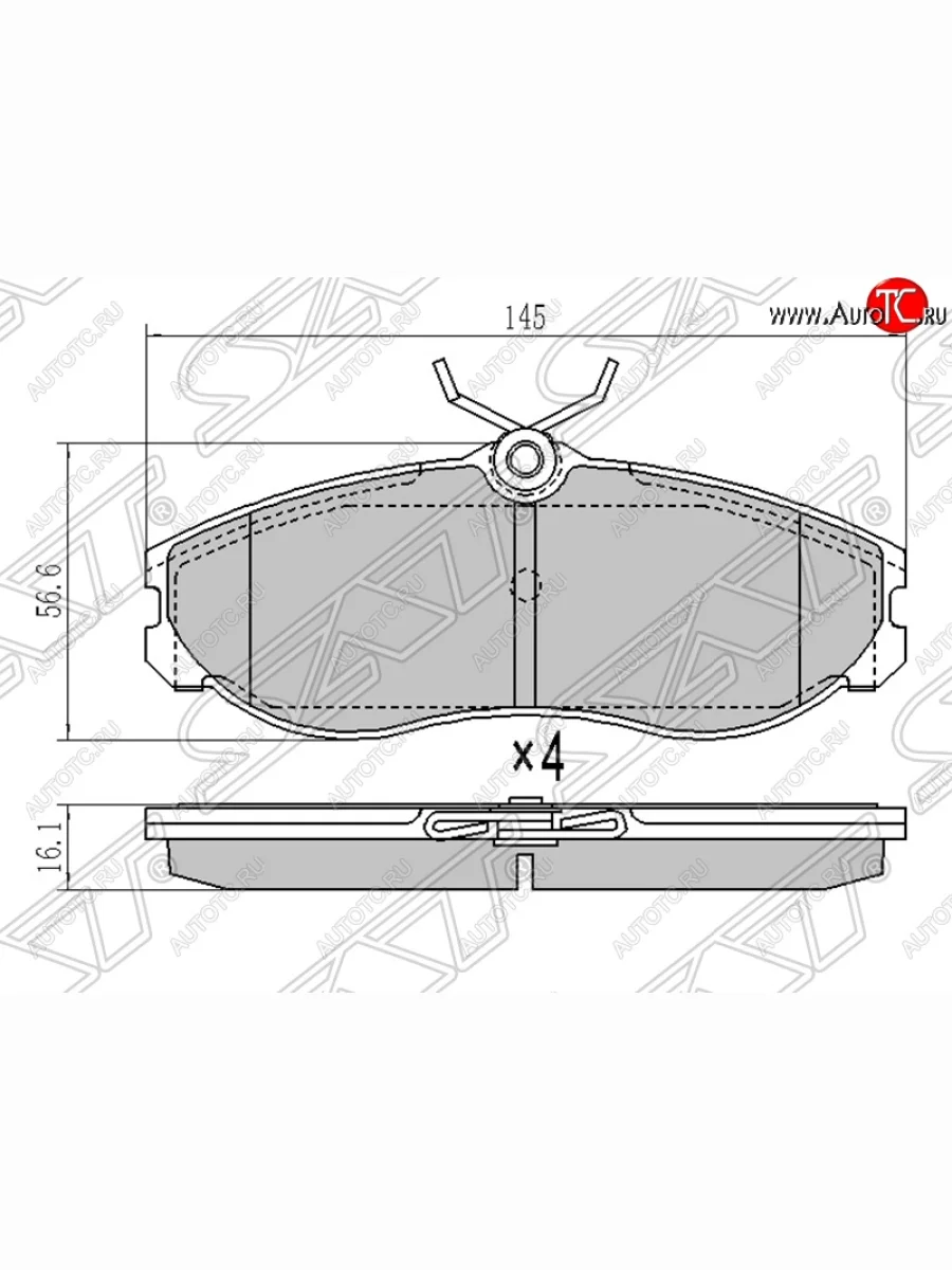 Колодки тормозные SAT (задние) Nissan Terrano2 R50 дорестайлинг (1995-1999)  в Самаре Самарской области